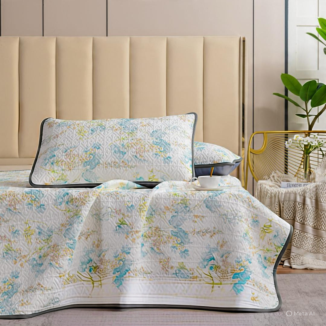 Mattress topper plain with 2 pillow cover