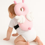 Baby Head Protector Cushion with Adjustable Straps,  Plush Soft Baby Safety Helmet for Crawling & Walking, Lightweight Back Protection for Toddlers , 0–18 Months