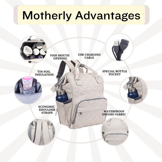 Baby Diaper Bag Beige