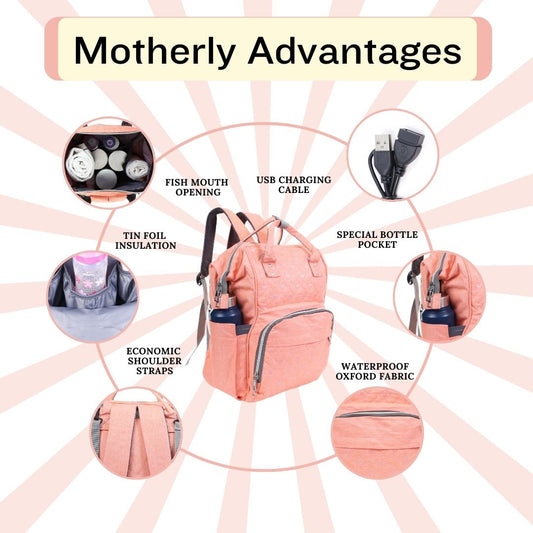 Baby Diaper Bag Orange