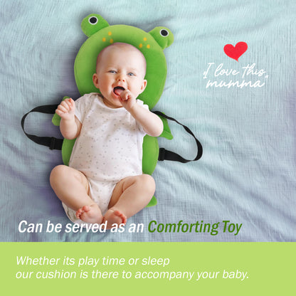 Baby Head Protector Cushion with Adjustable Straps,  Plush Soft Baby Safety Helmet for Crawling & Walking, Lightweight Back Protection for Toddlers , 0–18 Months