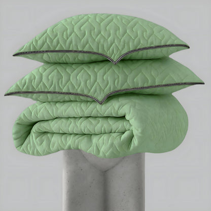 Quilted Cushioned Mattress Topper with 2 Pillow Cover