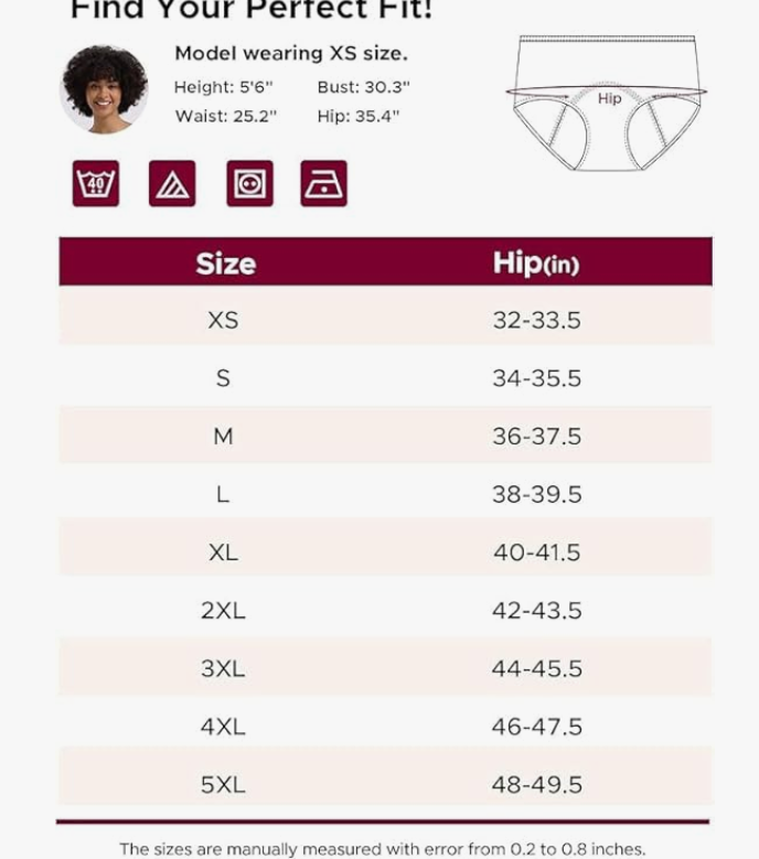 Women's Hipster Period Panty Leak Proof Period Underwear for Medium to Heavy Flow Reusable for 3Year Panties for Women No Pad Required Pack of 3