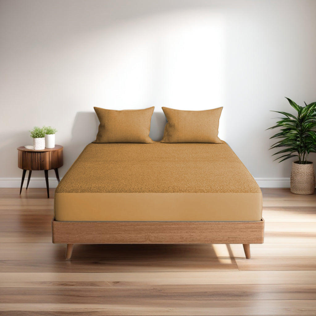 Waterproof Elastic Fitted Bedsheet Maroon