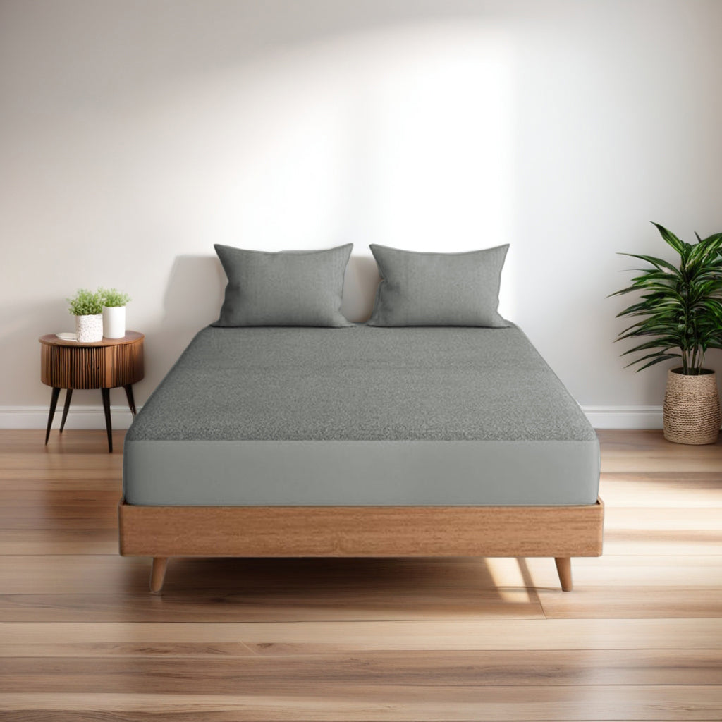 Waterproof Elastic Fitted Bedsheet Maroon