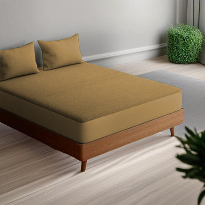 Waterproof Elastic Fitted Bedsheet Maroon